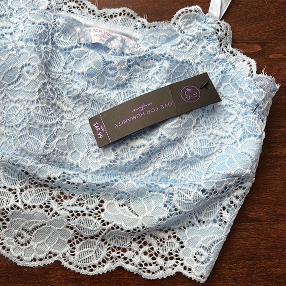 Love For Humanity Blue Lace Crop Top - Picture 7 of 8